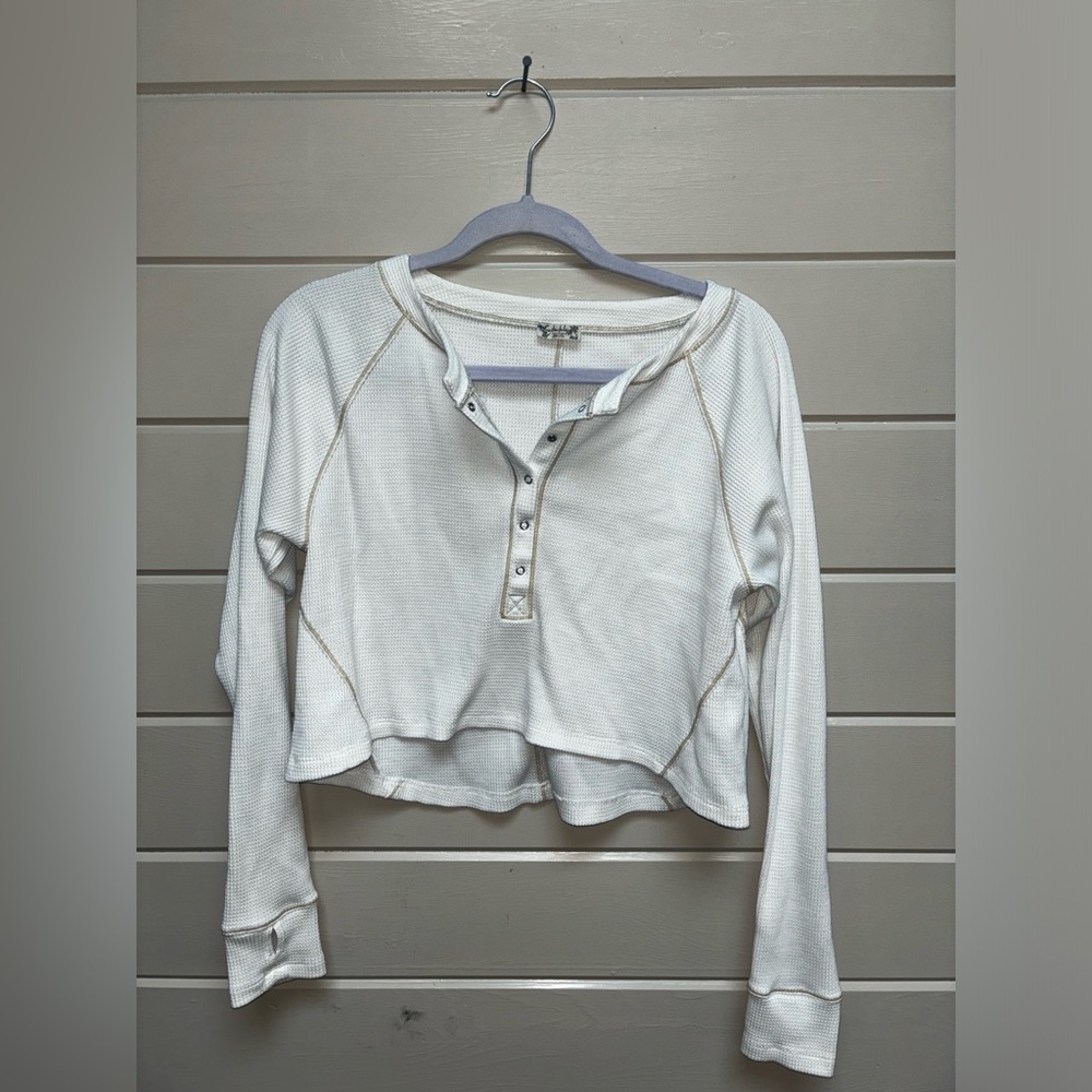 Free people early night cropped pullover